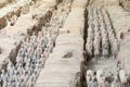 XIAN, CHINA - MAY 24, 2018: The Terracotta Army warriors at the Royalty Free Stock Photo